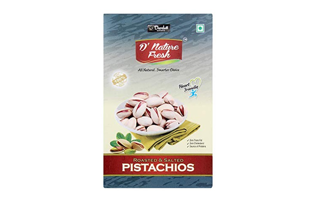 D'nature Fresh Roasted & Salted Pistachios    Box  250 grams